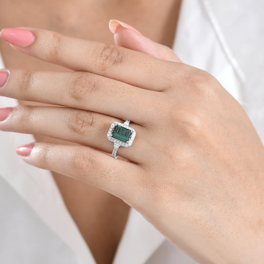 LUXORO AAA Indicolite, Weißer Diamant Ring 417 Gold (Größe 17.00) (10-16 Werktage Lieferzeit) ca. 1,75 ct