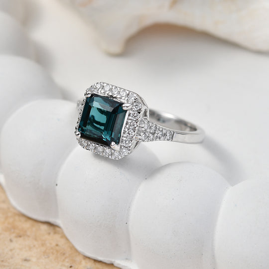 LUXORO AAA Indicolite, Weißer Diamant Ring 417 Gold (Größe 17.00) (10-16 Werktage Lieferzeit) ca. 1,67 ct