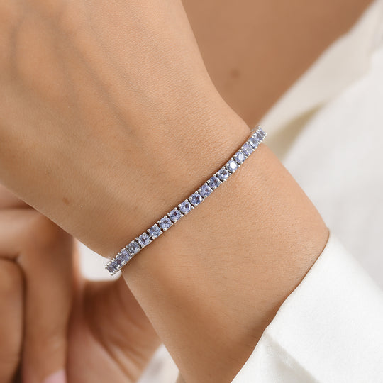 D'Joy Tansanit Armband ca. 19 cm 925 Silber Rhodiniert ca. 5,62 ct.