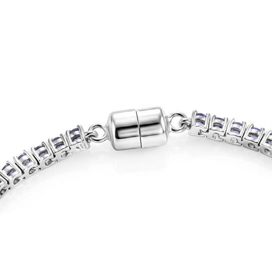 D'Joy Tansanit Armband ca. 19 cm 925 Silber Rhodiniert ca. 5,62 ct.