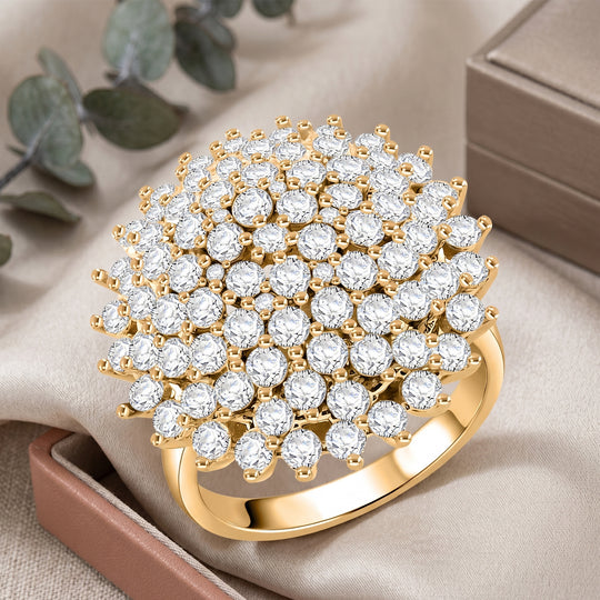 Weißer Zirkonia Ring Nickelfreies Messing (Größe 17.25)