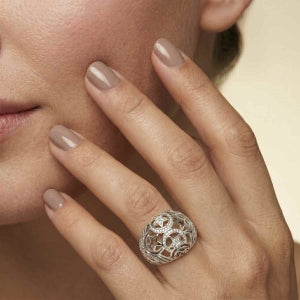 Weißer Zirkonia Ring Nickelfreies Messing (Größe 18.25) 0.50 ct