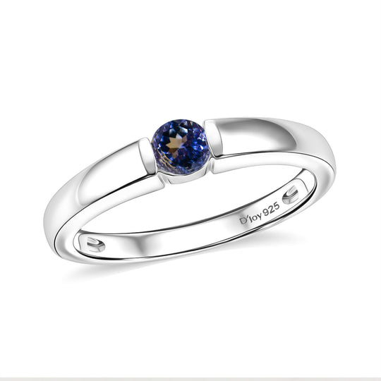 D'Joy Grüner Tansanit Ring 925 Silber 750 Vergoldet (Größe 17.00) ca. 0,28 ct