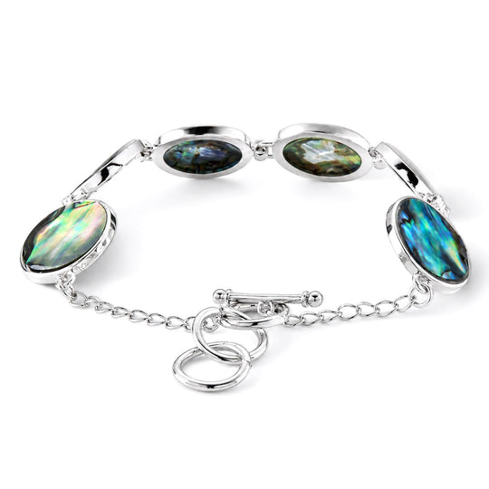 Abalone Muschel Armband ca. Flexibles cm Nickelfreies Messing ca. 45.00 ct