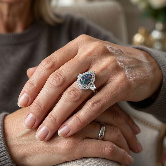 D'Joy AA, Moissanit AGI zertifiziert Ring 925 Silber Rhodiniert (Größe 18.00) ca. 2,31 ct
