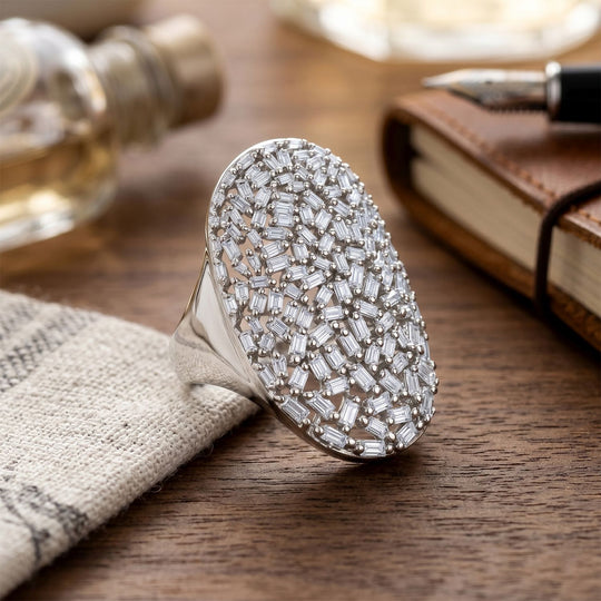 LUXURIANT DIAMOND - Weißer Diamant SI-GH Ring 925 Silber Rhodiniert (Größe 20.00) ca. 1.50 ct