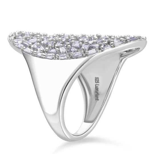 LUXURIANT DIAMOND - Weißer Diamant SI-GH Ring 925 Silber Rhodiniert (Größe 20.00) ca. 1.50 ct
