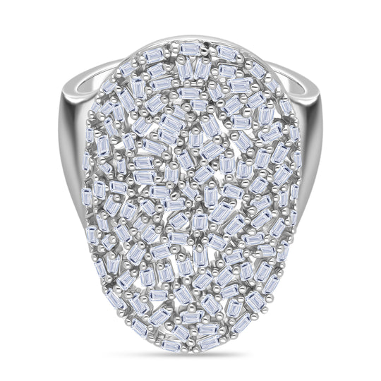 LUXURIANT DIAMOND - Weißer Diamant SI-GH Ring 925 Silber Rhodiniert (Größe 20.00) ca. 1.50 ct