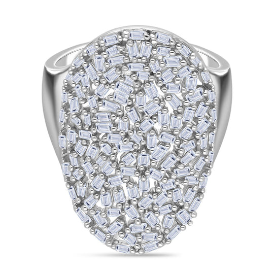 LUXURIANT DIAMOND - Weißer Diamant SI-GH Ring 925 Silber Rhodiniert (Größe 20.00) ca. 1.50 ct
