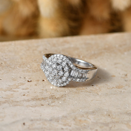 LUXURIANT DIAMOND - Lab Grown Diamant SI-GH SGL zertifiziert
Ring 925 Silber Rhodiniert (Größe 20.00) ca. 1.00 ct