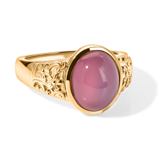EVER TRUE Flamingo Mondstein Ring Reine Bronze (Größe 21.00) ca. 3,92 ct