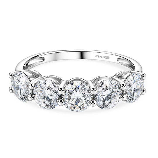 D'Joy Moissanit Ring, 925 Silber rhodiniert - 2,56 ct.
