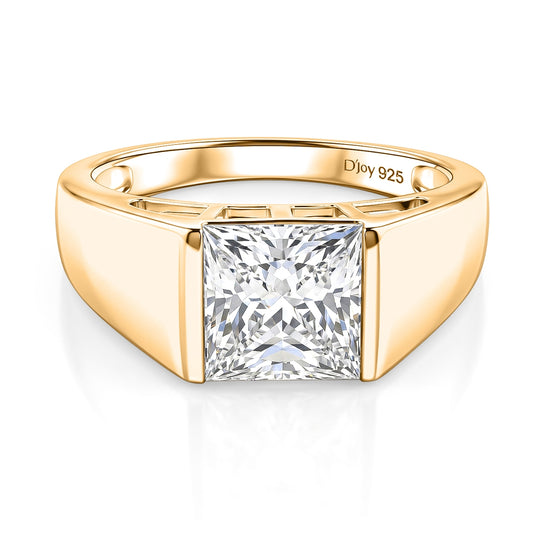 D'Joy Moissanit Ring 925 Silber Rhodiniert (Größe 20.00) ca. 2,79 ct
