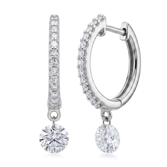 LUXURIANT DIAMOND - Lab Grown Diamant VS-GH Ohrringe 925 Silber 750 Gelbgold vermeil ca. 1.00 ct