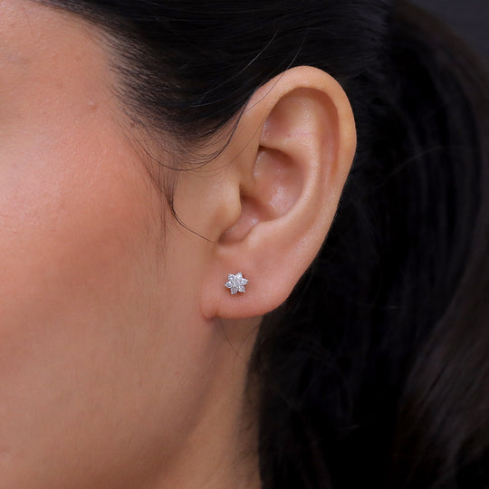 LUXURIANT DIAMOND - Lab Grown Diamant SI-GH Ohrringe 925 Silber 750 Vergoldet ca. 0,20 ct.