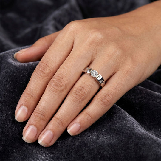 LUXURIANT DIAMOND - Lab Grown Diamant SI-GH Ring 925 Silber Rhodiniert (Größe 17.00) ca. 0.25 ct