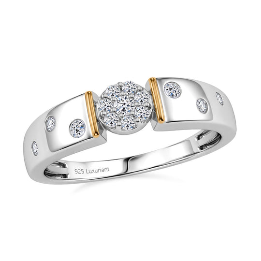 LUXURIANT DIAMOND - Lab Grown Diamant SI-GH Ring 925 Silber Rhodiniert (Größe 17.00) ca. 0.25 ct