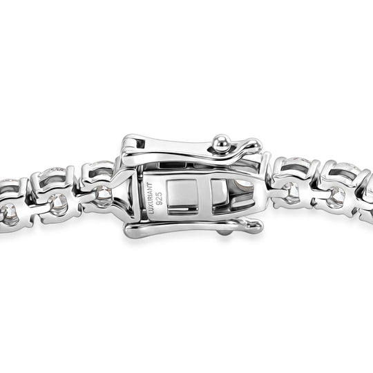LUXURIANT DIAMOND - Lab Grown Diamant SI-GH SGL zertifiziert Armband ca. 19 cm 925 Silber 750 Gelbgold vermeil ca. 10.03 ct