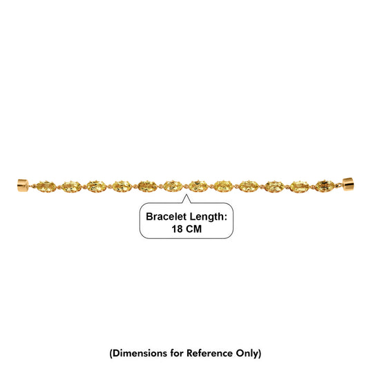 D'Joy AAA Ouro Verde-Quarz Armband ca. 18 cm 925 Silber 750 Gelbgold vermeil ca. 11.84 ct