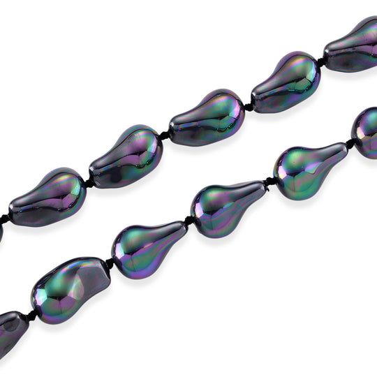 Pfaufarbene Muschelperle Halskette ca. 50 cm 316L Edelstahl 530.00 ct