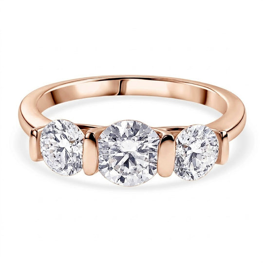 D'Joy Moissanit Ring 925 Silber Platiniert (Größe 18.00) ca. 1,80 ct