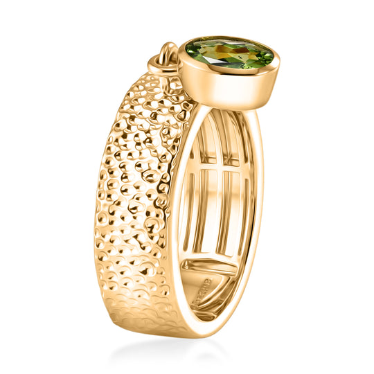 EVER TRUE Natürlicher Peridot Ring 950 Kupfer (Größe 17.00) ca. 0.73 ct