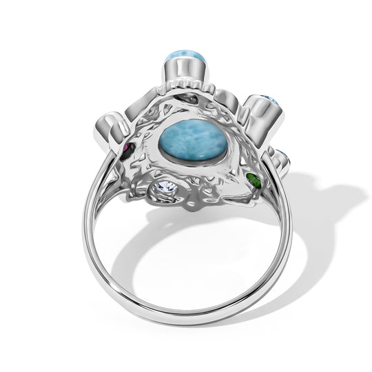 D'Joy AA Larimar Ring 925 Silber (Größe 21.00) ca. 6,94 ct
