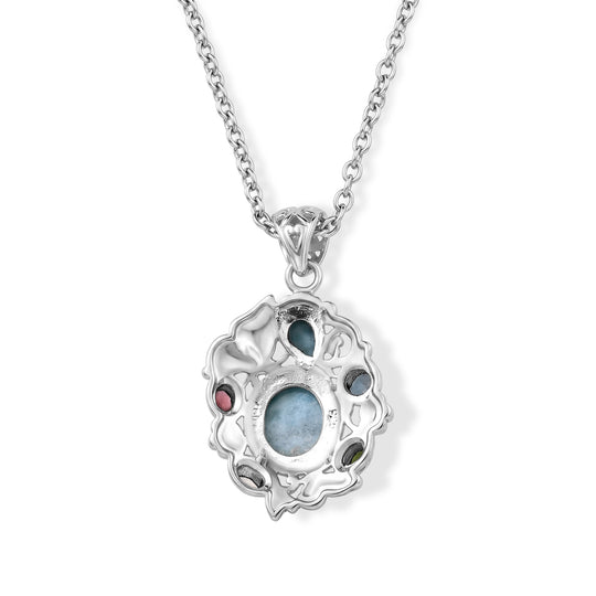 D'Joy AA Larimar Anhänger 925 Silber ca. 7.83 ct