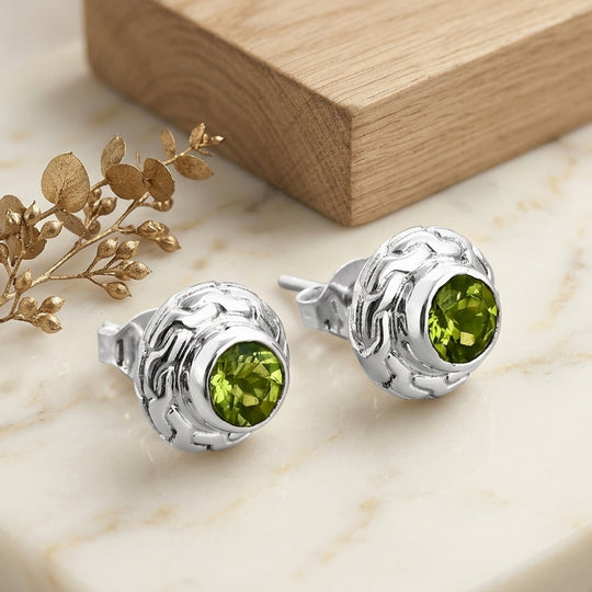 D'Joy AA Peridot Ohrringe 925 Silber ca. 1.08 ct