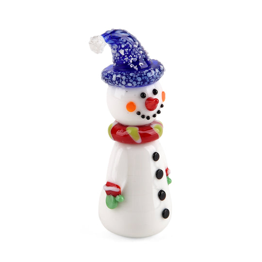 Glasfigur Igel mit Weihnachtsmütze und kleinem Tannenbaum, 5x3,2cm, mehrfarbig