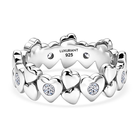 LUXURIANT 0,25 ct. SI-GH Labor Diamant Ring, 925 Silber rhodiniert