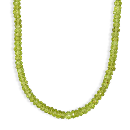 D'Joy AA Natürliche Peridot Halskette ca. 45 cm 925 Silber Rhodiniert ca. 100.00 ct