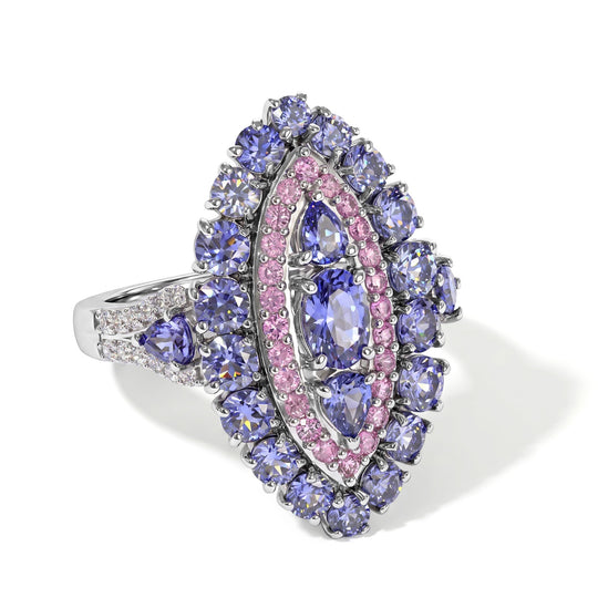 D'Joy Afrikanischer Rubin (Fissure gefüllt) Ring 925 Silber Rhodiniert (Größe 20.00) ca. 5,46 ct