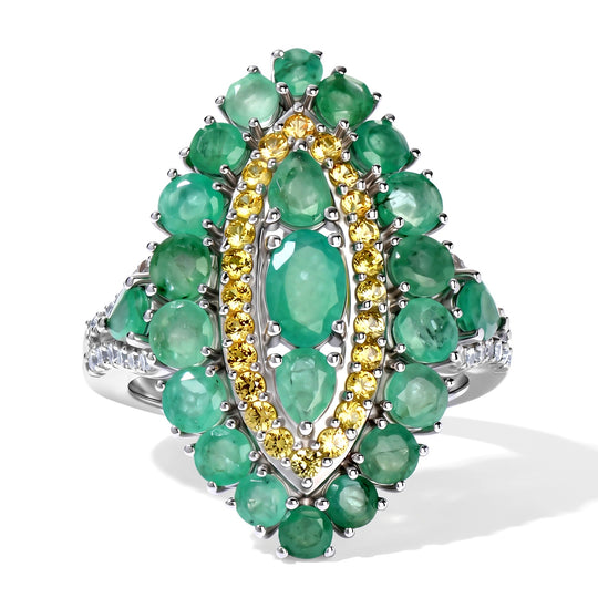D'Joy Afrikanischer Rubin (Fissure gefüllt) Ring 925 Silber Rhodiniert (Größe 20.00) ca. 5,46 ct