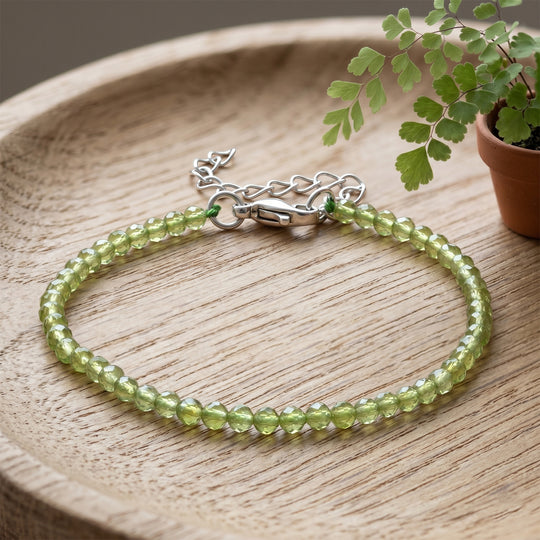 Natürliches Peridot Armband ca. 18 cm 316L Edelstahl ca. 15.00 ct