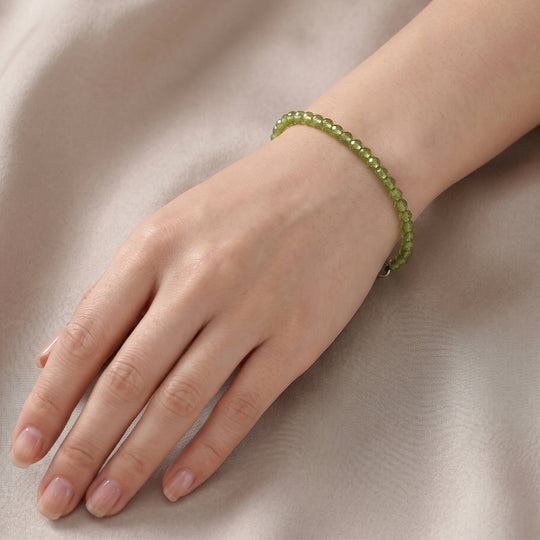 Natürliches Peridot Armband ca. 18 cm 316L Edelstahl ca. 15.00 ct