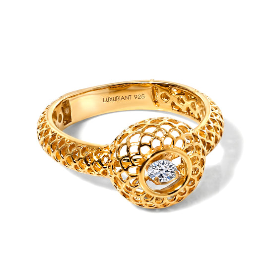 LUXURIANT DIAMOND - Lab Grown Diamant SI-GH Ring 925 Silber Rhodiniert (Größe 18.00) ca. 0,13 ct