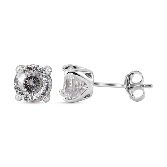 D'Joy Moissanit Ohrringe 925 Silber Rhodiniert ca. 2.02 ct