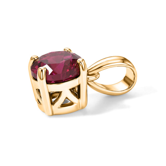 LUXURIANT - AAA Lab Grown Rubin Anhänger 925 Silber Gold ca. 1.37 ct