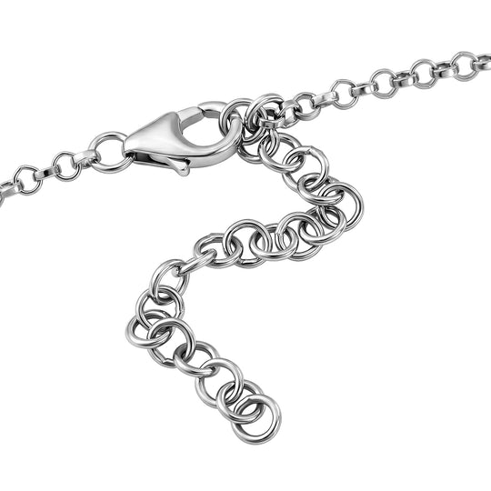 D'Joy AA Farbwechsel Granat, Moissanit AGI zertifiziert Halskette ca. 45 cm 925 Silber Rhodiniert ca. 13,50 ct.