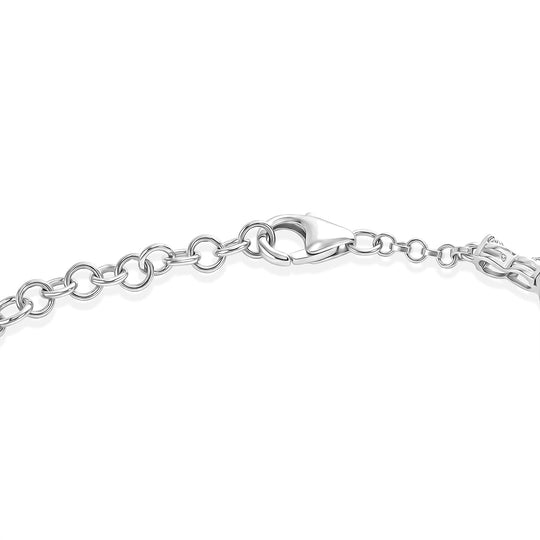 D'Joy AA Farbwechsel Granat, Moissanit AGI zertifiziert Armband ca. 20 cm 925 Silber Rhodiniert ca. 8,33 ct.