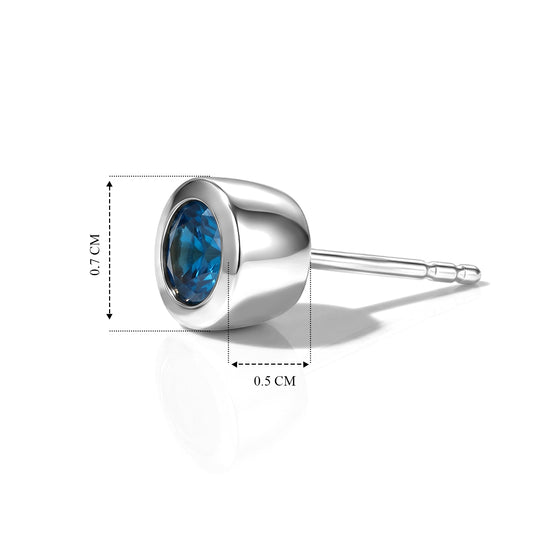 D'Joy Natürlicher Neon-Apatit Ohrringe 925 Silber Vergoldet ca. 0.97 ct
