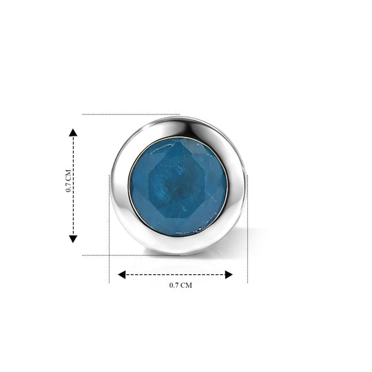 D'Joy Natürlicher Neon-Apatit Ohrringe 925 Silber Vergoldet ca. 0.97 ct