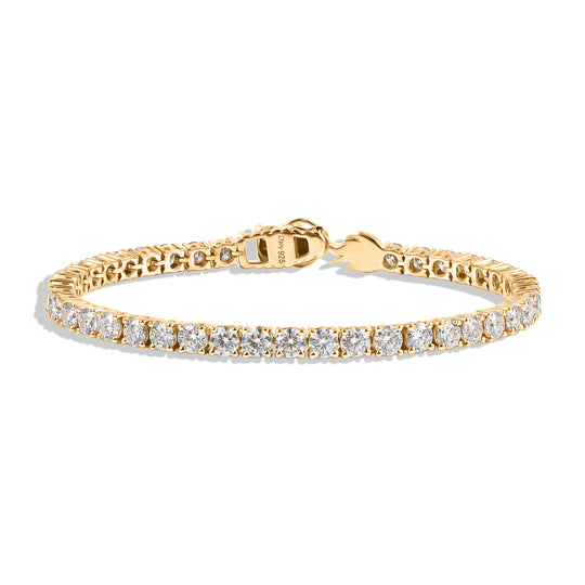 D'Joy Moissanit Drache Armband ca. 18 cm 925 Silber 750 Gelbgold vermeil ca. 7.73 ct