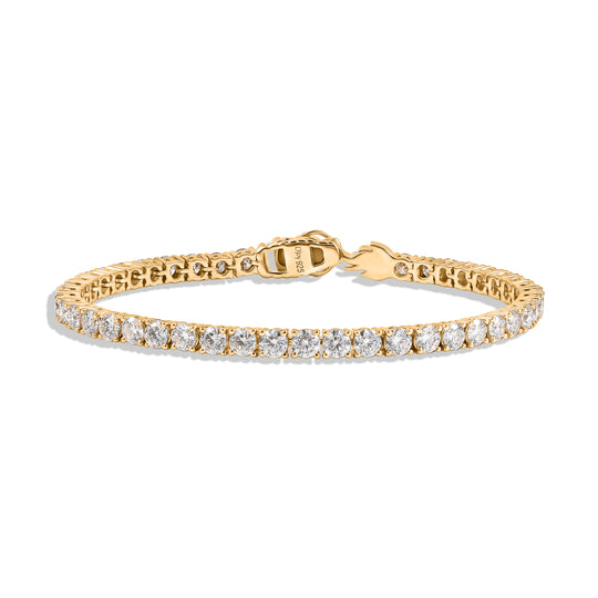 D'Joy Moissanit Drache Armband ca. 18 cm 925 Silber 750 Gelbgold vermeil ca. 7.73 ct