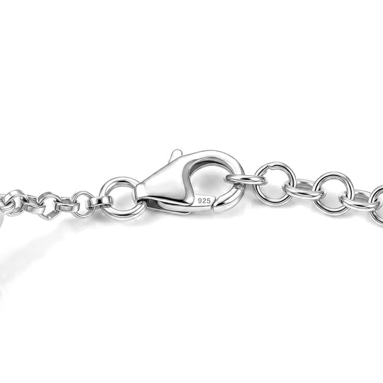 D'Joy AA Farbwechsel Granat, Moissanit AGI zertifiziert Armband ca. 16.5 cm 925 Silber Rhodiniert ca. 10,18 ct.