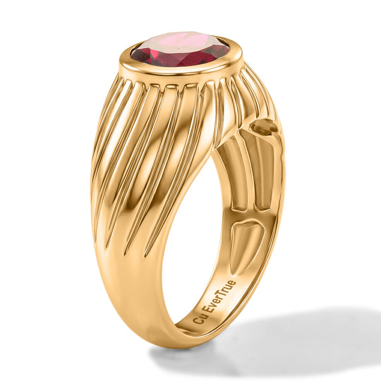 EVER TRUE AAA Lab Grown Rubin Ring 950 Kupfer (Größe 21.00) ca. 2,81 ct