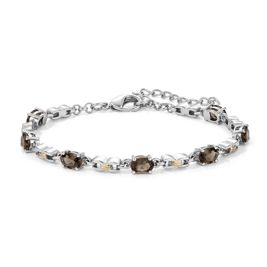EVER TRUE Rauchquarz Armband ca. 16.5 cm Nickelfreies Messing ca. 3,47 ct.