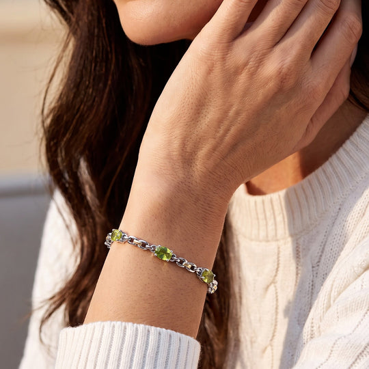 EVER TRUE Peridot Armband ca. 16.5 cm Nickelfreies Messing ca. 3,41 ct.