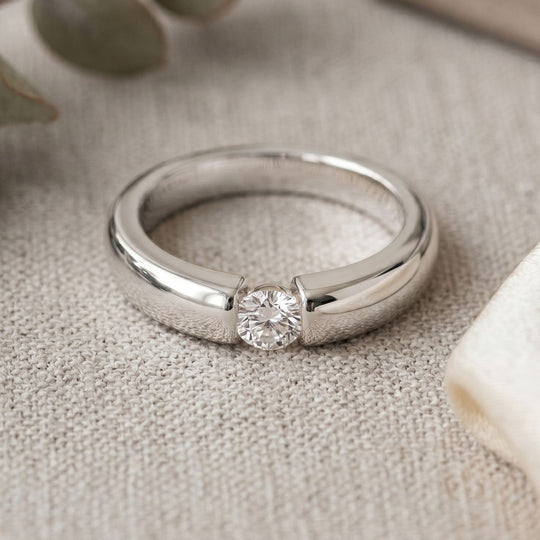 LUXURIANT DIAMOND - Lab Grown Diamant VS-EF Ring 925 Silber Rhodiniert (Größe 16.00) ca. 0,15 ct